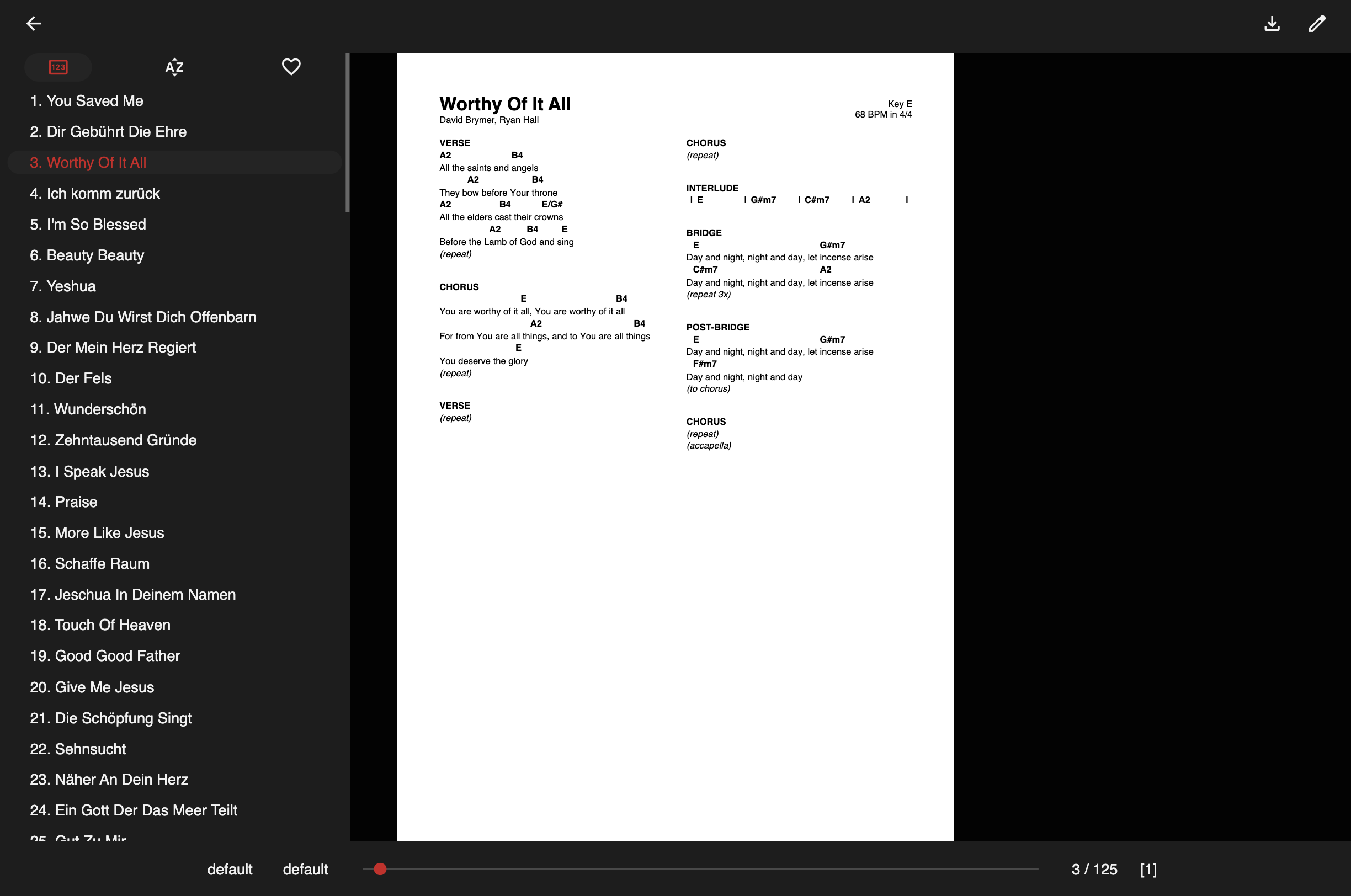 Worship Viewer planning timeline mockup